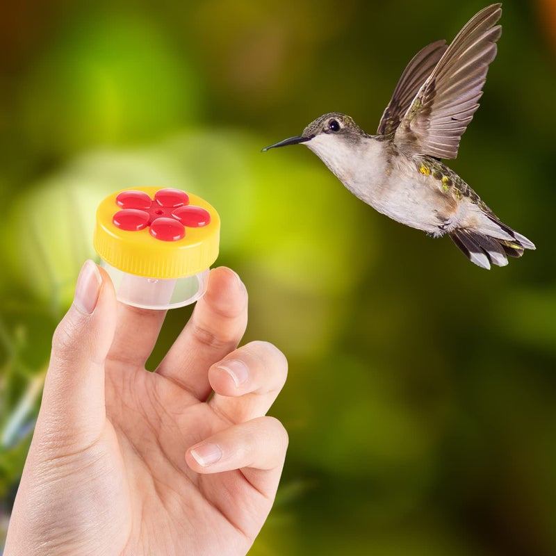 ZHBDMGK Hand Hummingbird Feeder  4Pcs Mini Flower Hand held Hummingbird Feeder with 4Pcs Cleaning Brush  Window Humming Wild Bird Feeders for Outdoor Supplies - Image 4